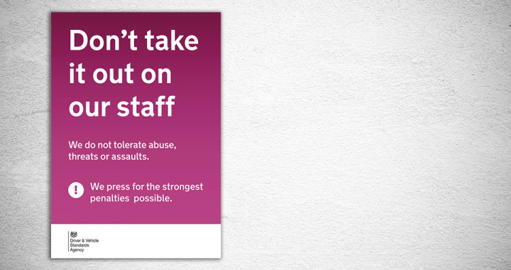 DVSA aims to stop violence against its staff